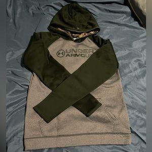 Under Armour Green and Gray Kids Hoodie